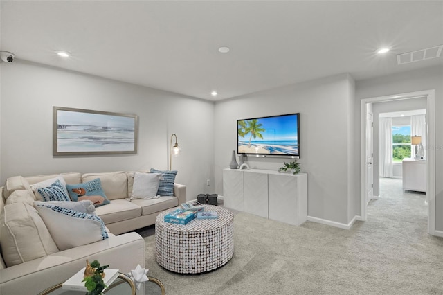 view of carpeted living room