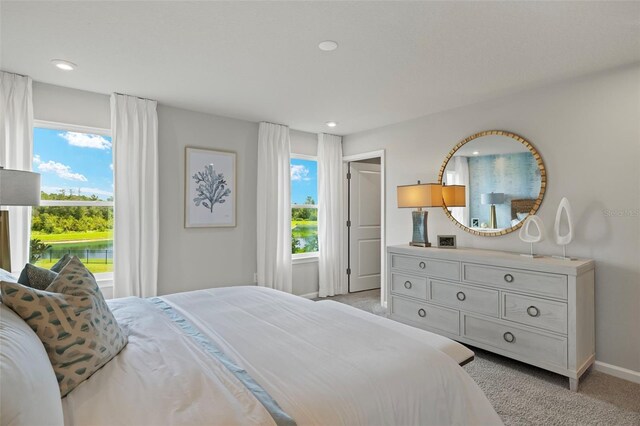 view of carpeted bedroom