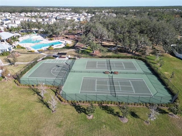 birds eye view of property