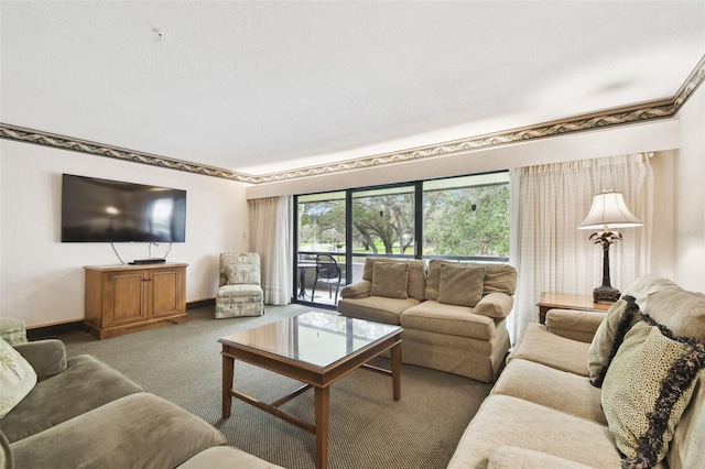 view of carpeted living room