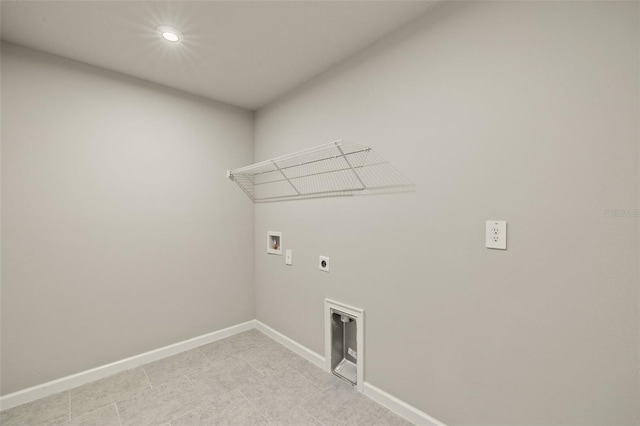 laundry area featuring hookup for a washing machine and hookup for an electric dryer