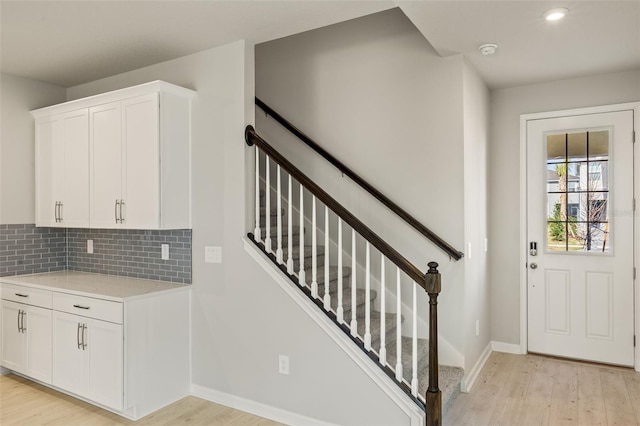 interior space featuring light hardwood / wood-style floors