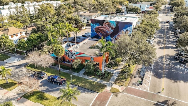 drone / aerial view with a residential view