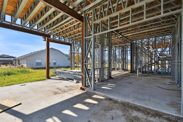 view of patio / terrace with an outbuilding