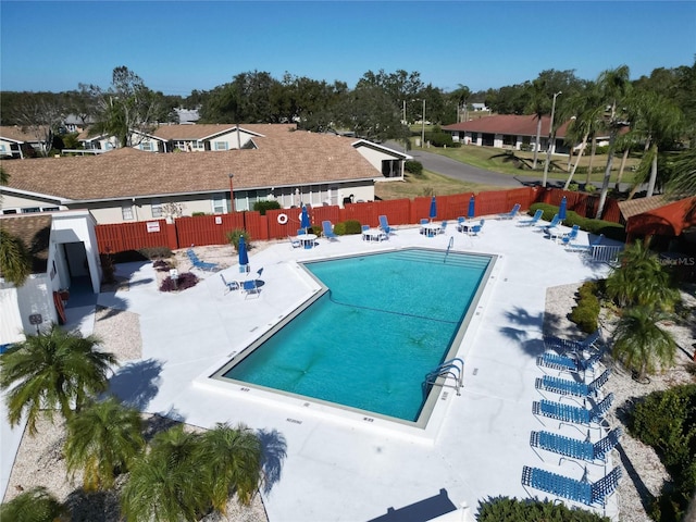 view of pool featuring a patio area