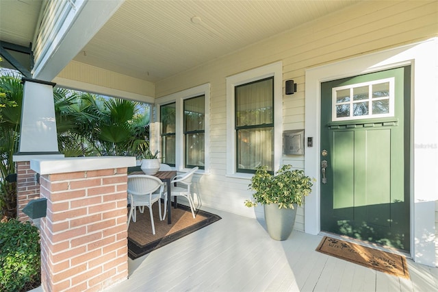 view of patio / terrace with a porch