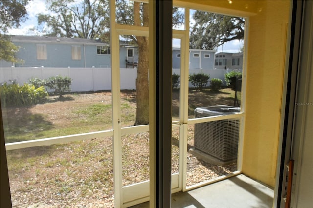 view of doorway to outside