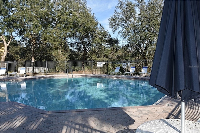 view of pool with a patio area