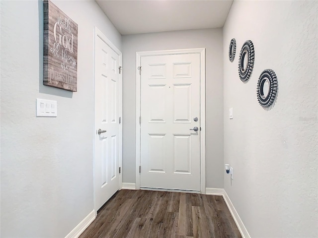 entryway featuring dark hardwood / wood-style floors