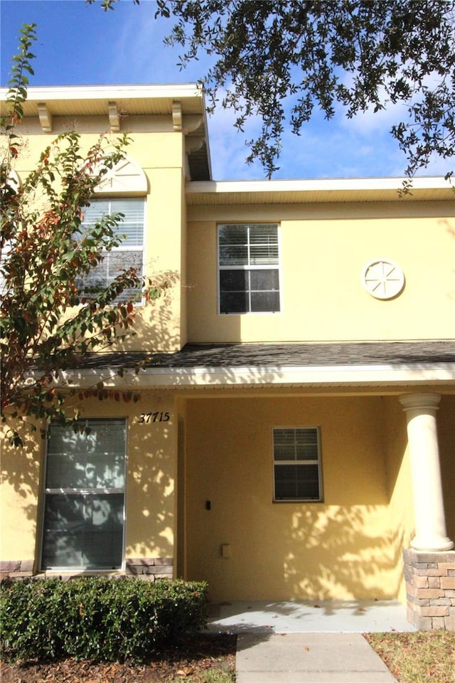 exterior space featuring covered porch