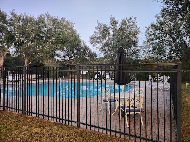 view of pool with a patio area