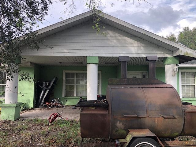 exterior space featuring covered porch