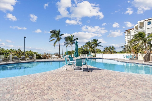 view of pool with a patio