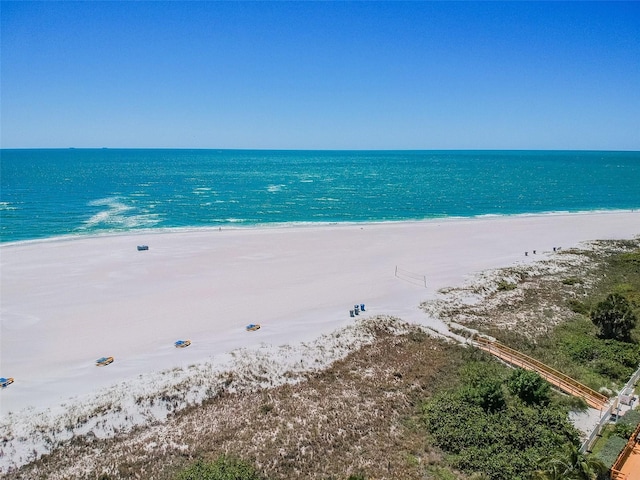 property view of water with a view of the beach