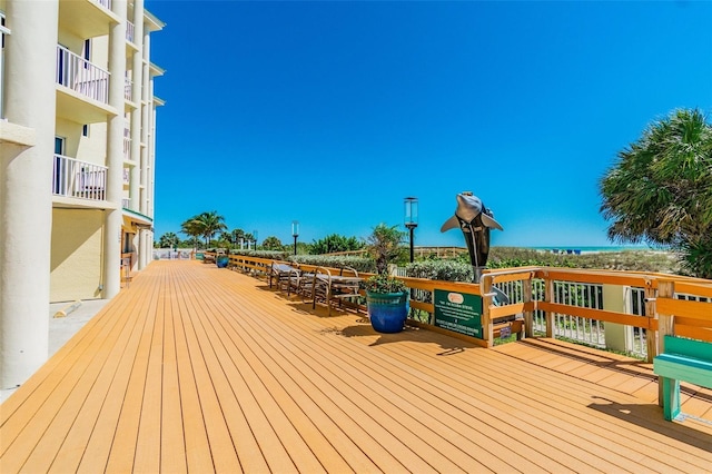 view of wooden terrace