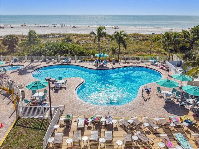 12000 Gulf Blvd Unit 208-S, Treasure Island, FL 33706 - community pool featuring view of water and beach
