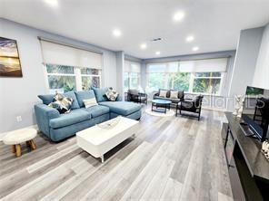 living room featuring light hardwood / wood-style floors