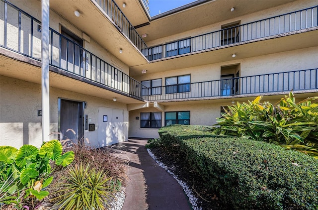 view of property with elevator