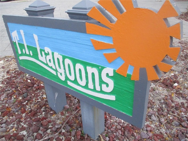 view of community sign