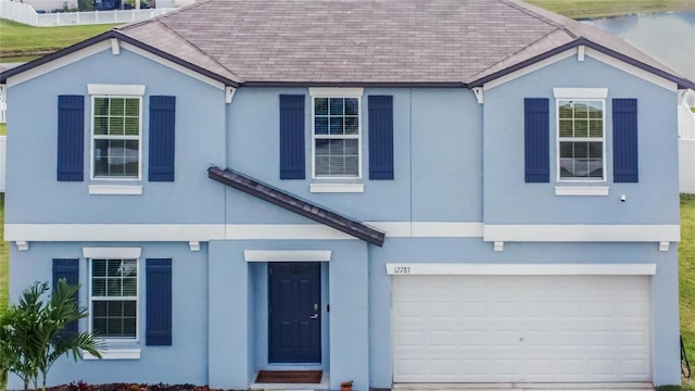 view of front facade with a garage