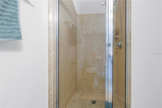 bathroom featuring walk in shower