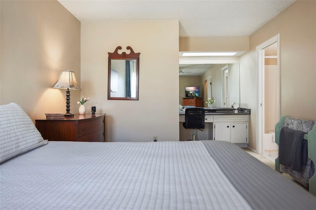 bedroom with a textured ceiling