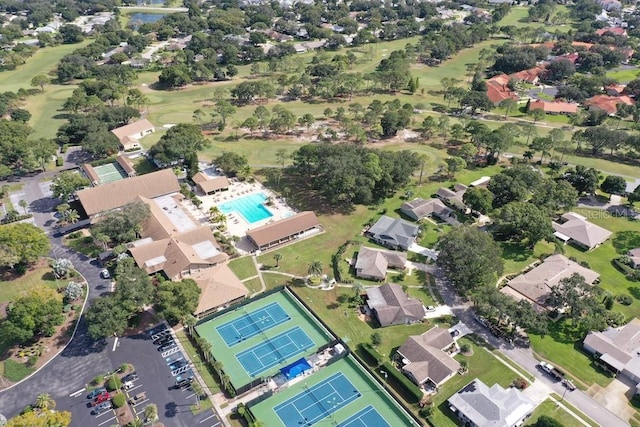 2740 Highlands Blvd Unit D, Palm Harbor, FL 34684 - aerial overview of property's location featuring a pool area and a golf course