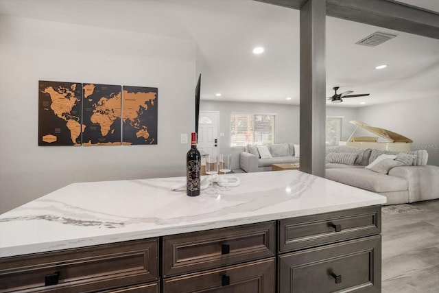 bathroom with ceiling fan