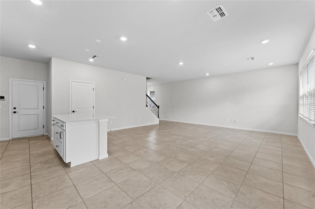 view of tiled spare room