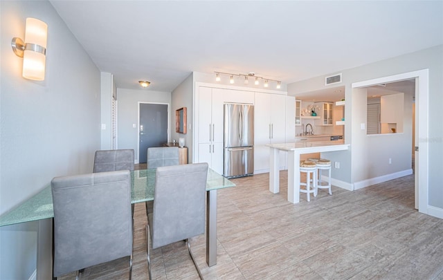 dining room with sink