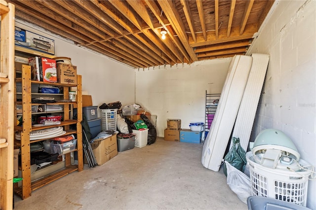 view of storage room