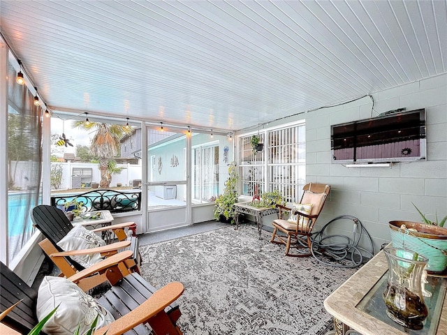 view of sunroom