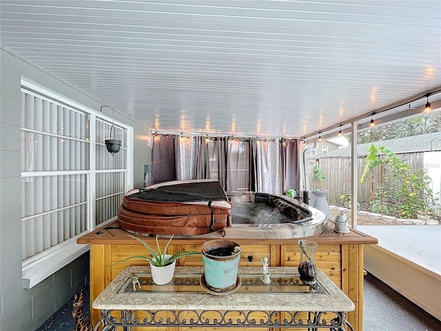 view of sunroom