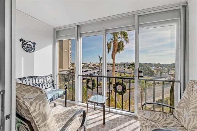 sunroom / solarium with a healthy amount of sunlight