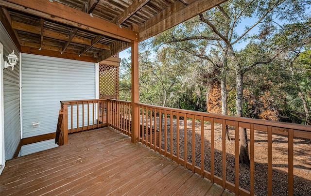 view of wooden terrace