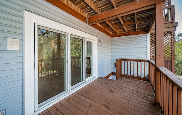 view of wooden terrace