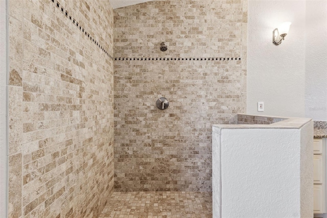 full bathroom with a tile shower