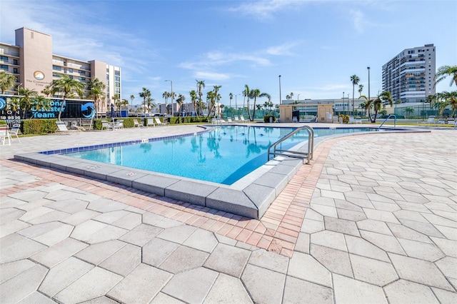 view of pool with a patio