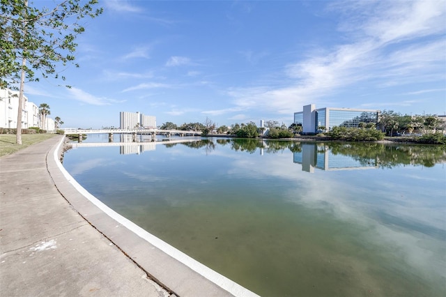 view of water feature