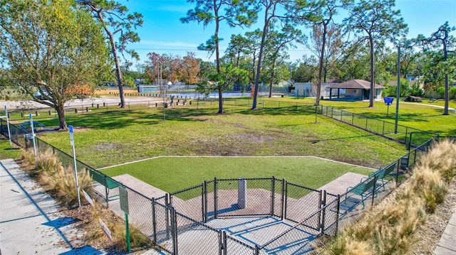 view of community with a lawn