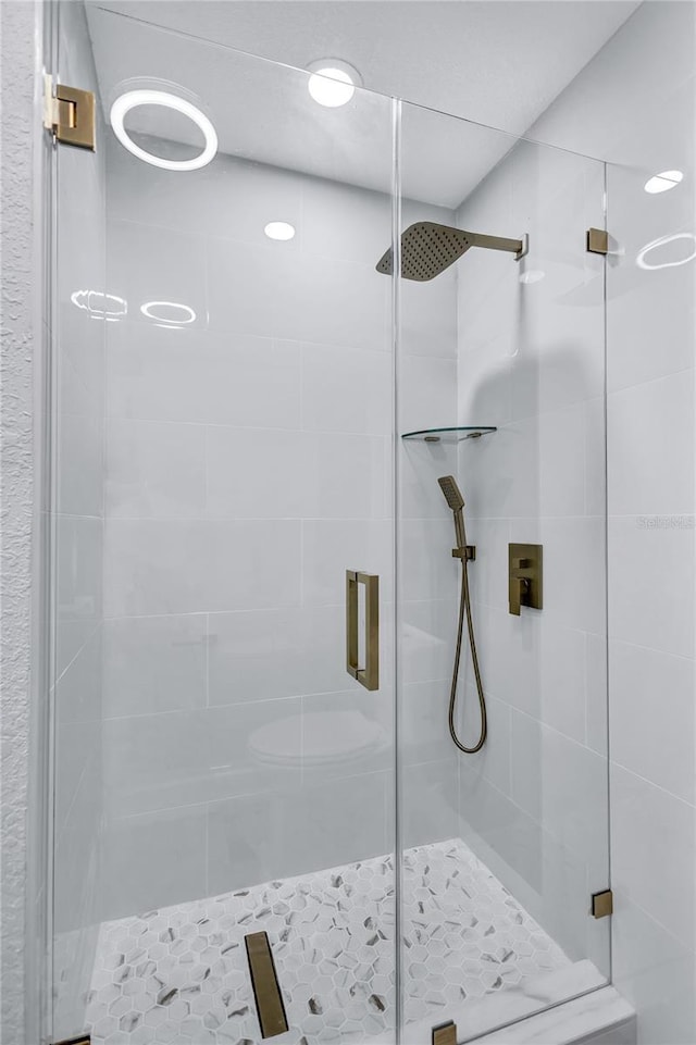 bathroom with walk in shower