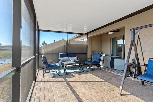 view of sunroom