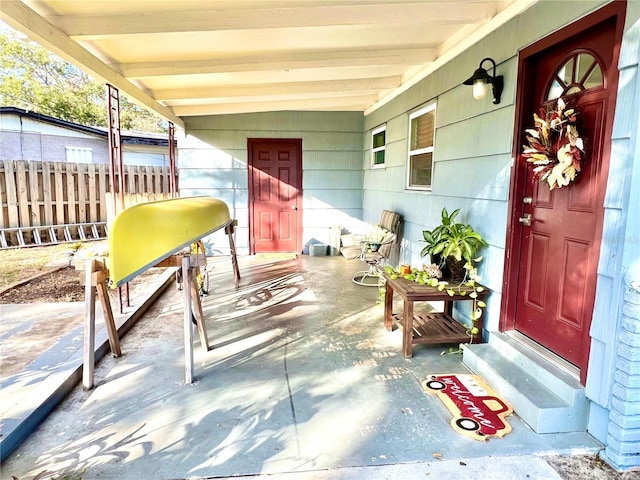 exterior space featuring a porch