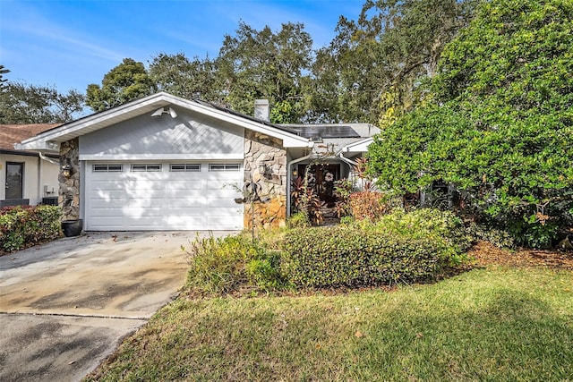 ranch-style house with a garage