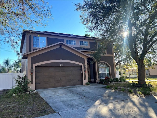 view of front of house featuring a garage