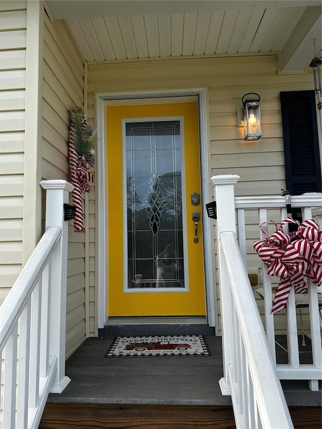 view of doorway to property