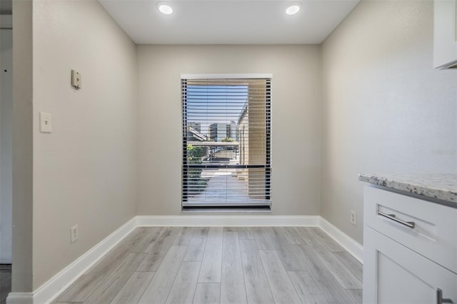 empty room featuring light wood-type flooring