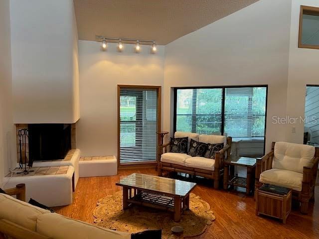 living room featuring wood-type flooring