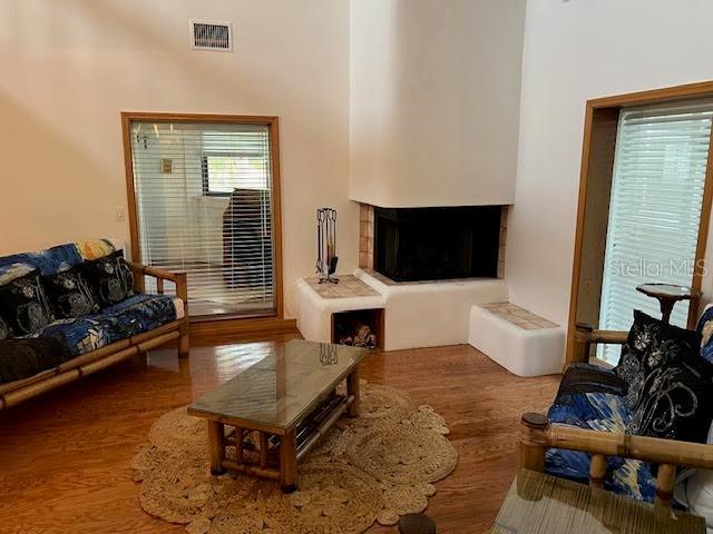 living room featuring hardwood / wood-style flooring