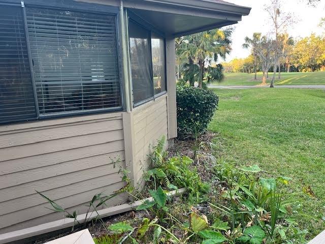 view of home's exterior with a yard